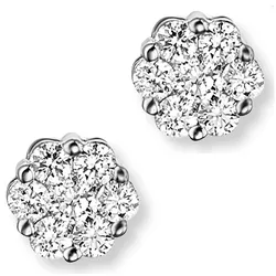 Paar Ohrhänger VIVANCE "0.25 ct Diamant Brillant Ohrringe Ohrstecker aus 585 Weißgold", silber, Ohrringe, Damen, Damen, 0.25 ct mit Diamant, Diamanten, Damen Gold Schmuck