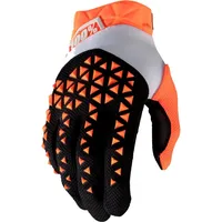 100% Airmatic Handschuhe, Erwachsene (Schwarz/Orange, Mittel)