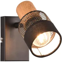 Trio Nandini 1 E14 schwarz matt, Metall/Holz