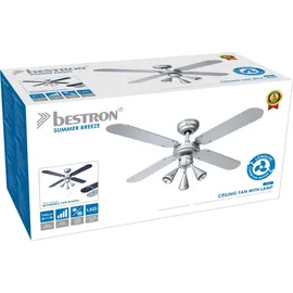 Bestron Deckenventilator 102 cm Silber/Blau