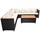 vidaXL Polyrattan Lounge-Set schwarz/cremeweiß