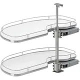 Vauth-Sagel Karussell Eckschrank Cornerstone Maxx Set Planero - Schrankauszug Küche - moderner Organizer für den Eckschrank, KB 1000mm FB 600mm