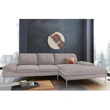 W.Schillig Ecksofa »enjoy&MORE, Designsofa, bequem, zeitlos und elegant, L-Form«, mit Sitztiefenverstellung, Füße silber matt, Breite 340 cm