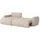 kaiser möbel Ecksofa mit Schlaffunktion und Bettkasten Ivo L aus Chenille-Stoff Artico, Ecksofa mit Schlaffunktion, integrierter Stauraum,mit Schlaffunktion,pflegeleichter Chenille-Stoff beige