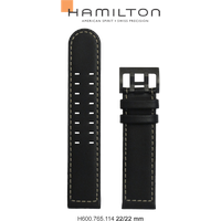 Hamilton Leder Khaki Aviation Band-set Leder-schwarz-22/22 H690.765.114 - schwarz