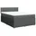 vidaXL Boxspringbett mit Matratze Dunkelgrau 140x200 cm Stoff