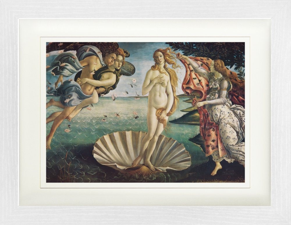 1art1 Bild mit Rahmen Sandro Botticelli - Die Geburt Der Venus, 1483-1485 40 cm x 30 cm