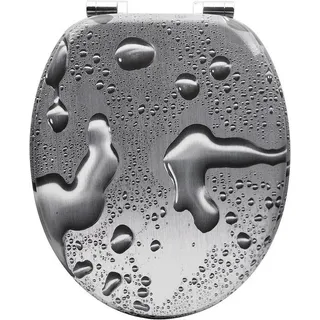 Woltu WC-Sitz Toilettensitz mit Absenkautomatik, Grau