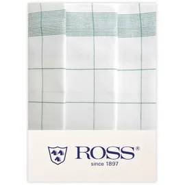 Ross 3er Pack Zwirn Halbleinen Geschirrtücher Fadenkaro 50x70 cm | grün - grün
