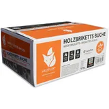 HEIZFUXX Holzbriketts Nestro Hartholz M Karton 12kg x 2 Gebinde 24kg 1 Paket Kaminbriketts Ofenbriketts Brennholz Brikett Gluthalter Briketts Paligo