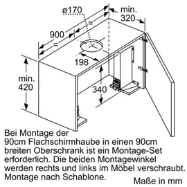 Siemens LZ49200 Montage-Set 90 cm Oberschrank