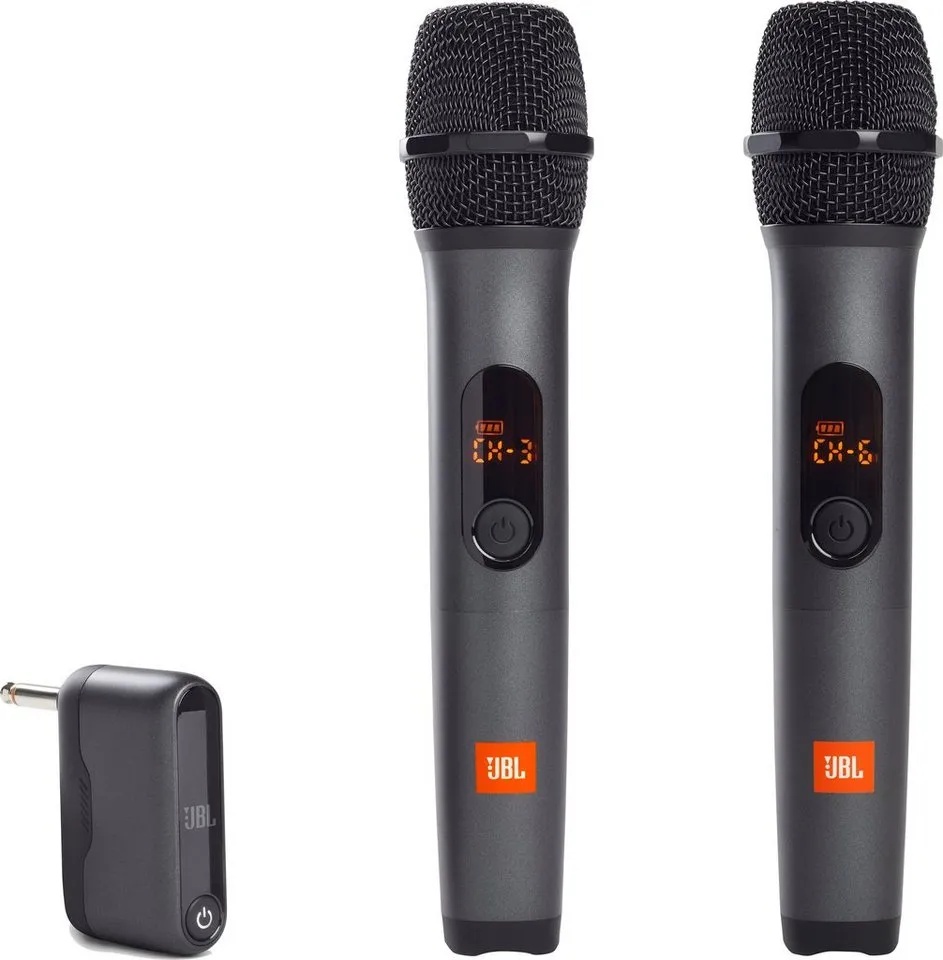 JBL Mikrofon wireless Microphone (Set), 2 Mikrofone und 1 Dongle schwarz