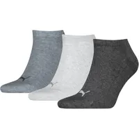 Puma Unisex Plain Sneaker Sock, Anthraci/l Mel Grey/m Mel
