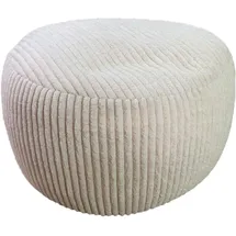 Relaxdays Pouf Cord 35 x 25 x 35 cm Beige