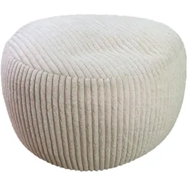 Relaxdays Pouf Cord 35 x 25 x 35 cm Beige