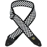 Ernie Ball Jacquard-Gitarrengurt - Black/White Checkered