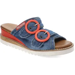 Blaue Flip-Flops Artiker Keilschuhe, 36