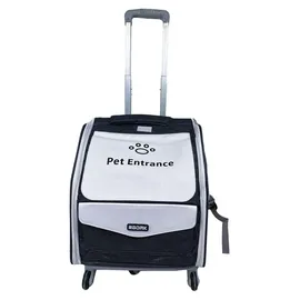 Hti-Living Tiertransporttasche Trolley Rucksack Schwarz