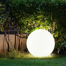 ETC Shop 2er Set LED Außen Leuchten Solar Kugel Strahler Terrassen Garten Beleuchtung Hof Steck Lampen