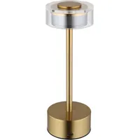 GLOBO LIGHTING LED Tischleuchte "SHIRA", gold (messingfarben matt), Lampen,