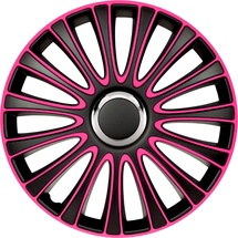 Auto-Style Satz Radzierblenden LeMans 13-Zoll Schwarz/Pink