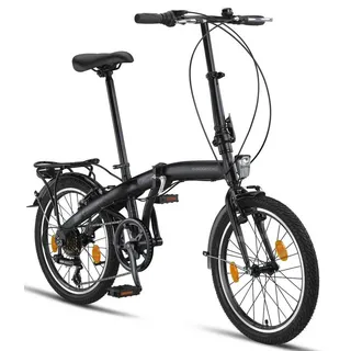 licorne bike gmbh Licorne Bike Conseres Premium Klapprad 20 Zoll Fahrrad für Herren, Damen 6 Gang Schaltung Schwarz