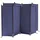 Quick Star Quick-star - 2 Stück Paravent 4 Teilig 165 x 220 cm Stoff Raumteiler Trennwand Balkon Sichtschutz Stellwand Faltbar Blau