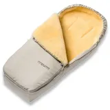 Hofbrucker Lammfell-Fußsack Alaska für Kinderwagen und Buggy, in Beige | Gr.: onesize
