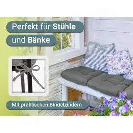 ZOLLNER Stuhlkissen 38 x 38 cm Grau