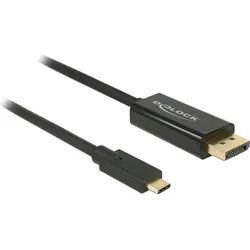 Delock USB Typ-C Stecker < DisplayPort Stecker (DP Alt Mode) 4K, 60Hz, 1m, schwarz