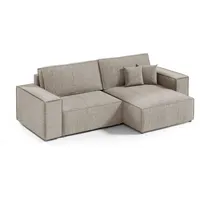 MEBLITO Ecksofa Eckcouch mit Schlaffunktion Bento Mini Universelle Seite Wohnzimmer Big Sofa Polstergarnitur Couch Sofagarnitur Beige (Poso 02) - Beige