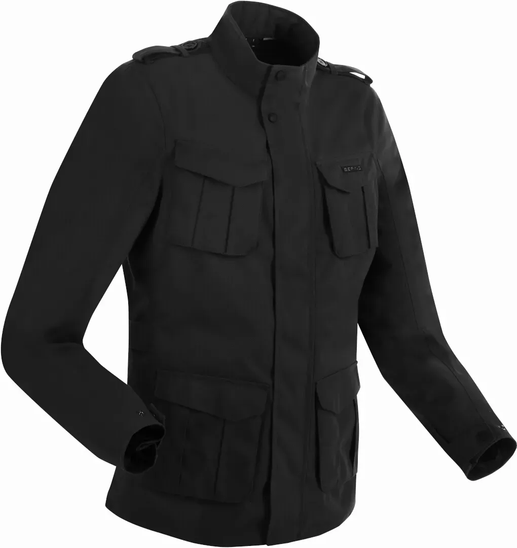 Bering Norris Evo waterdichte motorfiets textiel jas, zwart, S