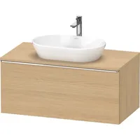 Duravit „D-Neo“ Konsolenwaschtischunterbau mit Möbelgriff chrom × Eiche Natur