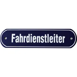 Fahrdienstleiter, Emailliertes Schild