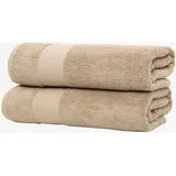 Wolkenfeld Handtuchset 70 x 140 cm beige 2 St.
