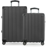 Hauptstadtkoffer Q-Damm - 2er Kofferset, Trolley-Set, TSA, Rollkoffer, Reisekoffer, (S & M), Graphite