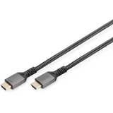Digitus HDMI-Kabel 2.1 HDMI-A Stecker 3 m Schwarz/silber