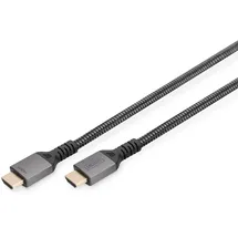 Digitus HDMI-Kabel 2.1 HDMI-A Stecker 3 m Schwarz/silber