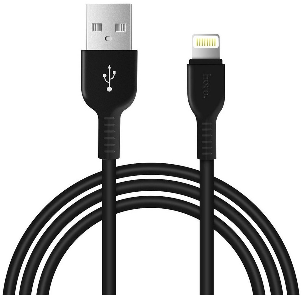 HOCO X20 USB Daten & Ladekabel bis zu 2.4A Ladestrom Smartphone-Kabel, Lightning, USB Typ A (100 cm), Hochwertiges Aufladekabel für iPhone, iPad oder den iPod schwarz CoolGadget
