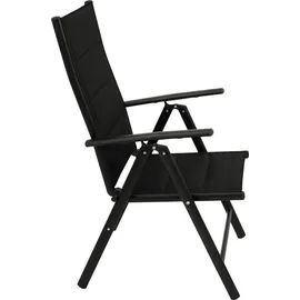 DEGAMO Garnitur ALCUDIA 5-teilig, Alu - Kunstgewebe schwarz,