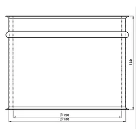 FireFix Wandfutter Stahl Ø 120 mm doppelt