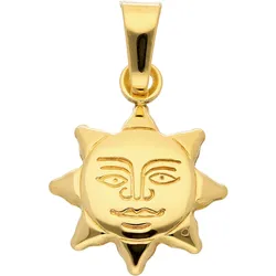 Ketten-Anhänger ADELIA ́S "333 Gold Anhänger Sonne", gold, Schmuckanhänger, Damen, Gold, Goldschmuck für Damen