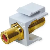 Value RCA-Keystone-Kupplung, Kunststoff, rot