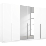 RAUCH Möbel Alabama Schrank Kleiderschrank Drehtürenschrank Weiß mit Spiegel 6-türig inklusive Zubehörpaket Classic 3 Kleiderstangen, 6 Einlegeböden BxHxT 271x210x54 cm
