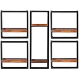 SIT Möbel Wandregal-Set 105 x 25 x 75 cm Antikschwarz
