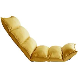 vidaXL Bodenstuhl Faltbar Senfgelb Stoff