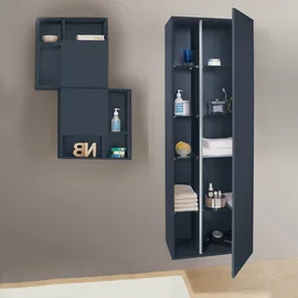 Sanipa 3way Stauraumschrank mit 1 Tür und offenen Fächern, Eiche Natural-Touch, BR18185,