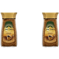 Jacobs löslicher Kaffee Gold, 200 g Instant Kaffee (Packung mit 2)