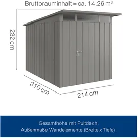 hörmann stauraumsysteme Juno 2,14 x 3,10 m Grau