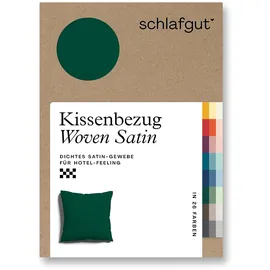 schlafgut Kissenbezug Woven Satin 40 x 40 cm Grün